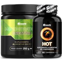 Hot Termogênico 60 Caps + Creatina 250g Monohidratada Growth