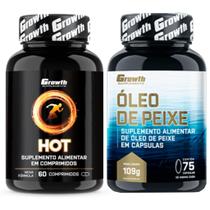 Hot Termogênico 60 Caps + Omega 3 75 Caps Growth Supplements