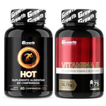 Hot Termogênico 60 Caps + Vitamina E 75 Caps Growth Supplements