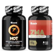 Hot Termogênico 60 Caps + ZMA 120 Caps Growth Supplements