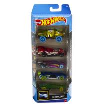 Hot Wheels Basics Pack com 5 Carros X-Raycers - Mattel