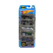 Hot Wheels Batman Dc Cartela Com 5 Carrinhos Mattel Htv44