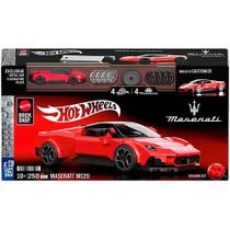 Hot Wheels Brick Shop Elite Maserati MC20 1:32 Blocos de Montar com 250 pçs JFR90 - Mattel