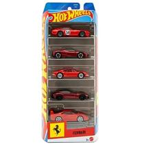 Hot Wheels Caixa com 5 Carros Ferrari Mattel JLN12 Hot Wheels Caixa com 5 Carros Ferrari Mattel JLN12