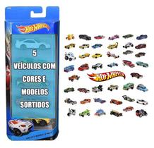 Hot Wheels Caixa com 5 Carros Mattel 1806 Sortidos