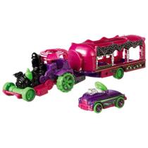Hot wheels caminhão - super rigs - car-nivel steamer + pedal driver
