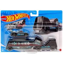 Hot Wheels Caminhão Super Rigs E Carrinho 1:64 - Mattel Bdw51