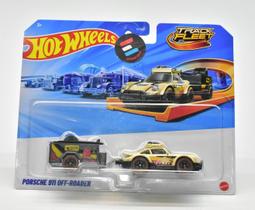Hot wheels caminhão - track fleet - porsche 911 off-roader