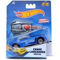 Hot Wheels Carrinho + Chave Lançadora Radical FUN Azul F0003-4