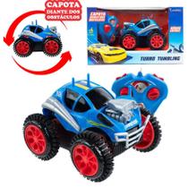 Hot Wheels Carrinho De Controle Remoto Turbo Tumbling Capota Diante Dos Obstáculos