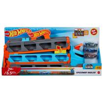 Hot wheels city caminhão guincho pista corridas speedway hauler - mattel gvg37