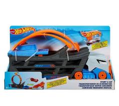Hot Wheels City Caminhão Pista Acrobacias Stunt & Go Vem C/ 1 carrinho - Transporta ate 18 carrinhos - Mattel Hot Wheels City Caminhão Pista Acrobacias Stunt & Go Vem C/ 1 carrinho - Transporta ate 18 carrinhos - Mattel