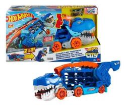 Hot Wheels City Caminhão Pista Transportador Lançador T-Rex Ultimate C/ Som e Luz Mattel Hot Wheels City Caminhão Pista Transportador Lançador T-Rex Ultimate C/ Som e Luz Mattel