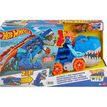 Hot Wheels City Super Reboque T-rex 2 em 1 Som E Luz Mattel