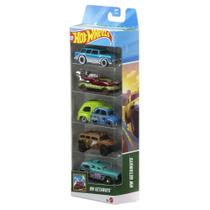 Hot Wheels Coleção Getaways Pack 5 Carrinhos 1:64 Metal JBJ77