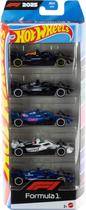 Hot Wheels Conjunto 5 Carros Formula 1 Metal Mattel - JLN11 Hot Wheels Conjunto 5 Carros Formula 1 Metal Mattel - JLN11