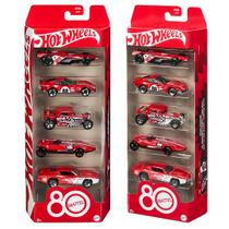 Hot Wheels Die-Cast 80 TH Mattel Pack c/05 Carrinhos