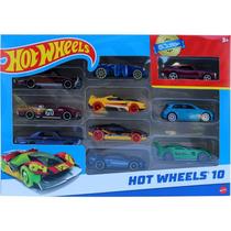 Hot Wheels Die Cast com 10 carrinhos sortidos Mattel
