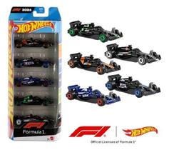 Hot Wheels Formula 1 Pack Com 5 Carrinhos F1 - Mattel