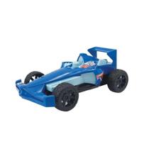 Hot Wheels Formula Racer Luz e Som 22cm Azul - Candide