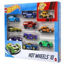 Hot Wheels Kit 10 Carrinhos Sortidos Miniaturas Colecionáveis Mattel Original Veículos Metálicos Brinquedo Menino Presente Criança Carros