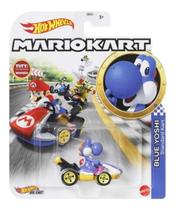 Hot Wheels Mario Kart Blue Yoshi Standard Kart Grn23