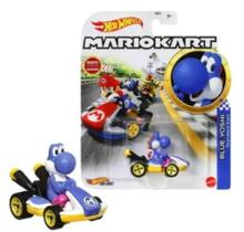 Hot Wheels Mario Kart Carrinhos 1:64 - Mattel - Blue Yoshi