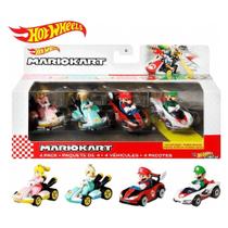 Hot Wheels Mario Kart Pack com 4 Veículos (GXX97) - Mattel Hot Wheels Mario Kart Pack com 4 Veículos (GXX97) - Mattel