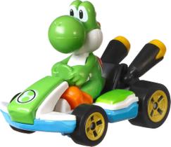 Hot Wheels Mario Kart Personagens e Karts como 1:64 Die-Cast Cars, Yoshi Kart