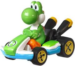 Hot Wheels Mario Kart Personagens e Karts como 1:64 Die-Cast Cars, Yoshi Kart