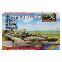 Hot Wheels Mario Kart Pista Ruína Thwomp Veículo Luigi Mattel