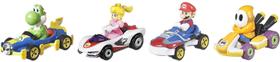 Hot Wheels Mario Kart Vehicle 4-Pack, Conjunto de 4 personagens favoritos dos fãs inclui 1 modelo exclusivo, presente colecionável para crianças &amp fãs idades 3 anos de idade &amp up