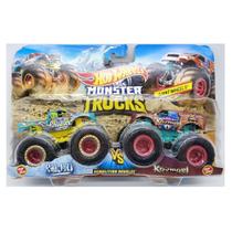 Hot Wheels Monster Trucks 1:64 2 Carros FYJ68 - Mattel Hot Wheels Monster Trucks 1:64 2 Carros FYJ68 - Mattel