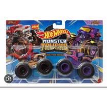 Hot Wheels - Monster Trucks 1:64 - Pack com 2 - Hotweiler Vs Scratch Attack Hwn66 SKU42042