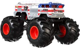 Hot Wheels Monster Trucks 5 Alarme 1:24 Caminhão de Bombeiros em Escala Exclusivo Da Amazônia