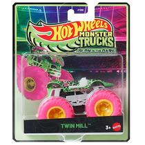 Hot Wheels Monster TRUCKS Brilha NO Escuro Mattel JFX08 TWIN MILL