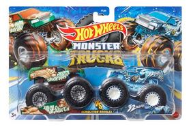 Hot Wheels Monster Trucks c/2un - Smash squatch vs 32 degrees