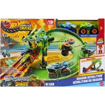 Hot Wheels Monster Trucks Destruição do Dragão JFR06 Mattel