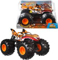 Hot Wheels Monster Trucks Tiger Shark, escala 1:24 em metal fundido Hot Wheels Monster Trucks Tiger Shark, escala 1:24 em metal fundido