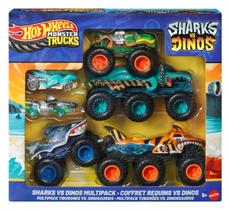 Hot Wheels - Monster Trucks -Tubaroes vs Dinossauros MATTEL
