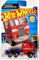 Hot Wheels Optimus Prime Transformers Lote F 2025 - Veículo Colecionável Vermelho 1:64