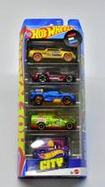 Hot wheels - pack 5 carros - hot wheels city - pack 2025