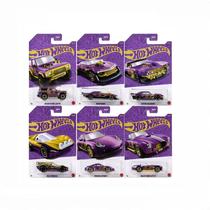 Hot Wheels Pack com 6 Carrinhos Pérola e Cromo HDH54