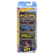 Hot Wheels Pacote 5 Veículos City - Mattel Hot Wheels Pacote 5 Veículos City - Mattel