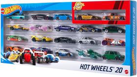 Hot Wheels - Pacote com 20 Carros Escala 1:64 - Mattel