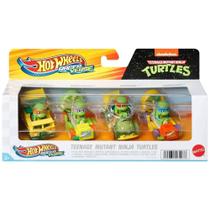 Hot Wheels RacerVerse, Turtles Quatro Carrinhos de Corrida, em Escala 1:64, hkd30