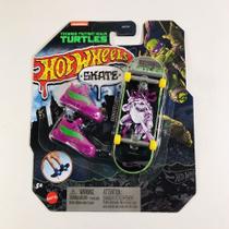 Hot wheels skate de dedo shape + tenis - tartarugas ninja donatello