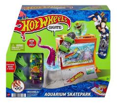 Hot Wheels Skate Rampa Pista Fingerboard Aquário Skatepark