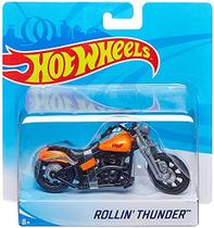 Hot Wheels Street Power Motocicleta Laranja Rollin Thunder