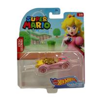 Hot Wheels Super Mario Personagem Carros Princesa Peach Veículo 4/7